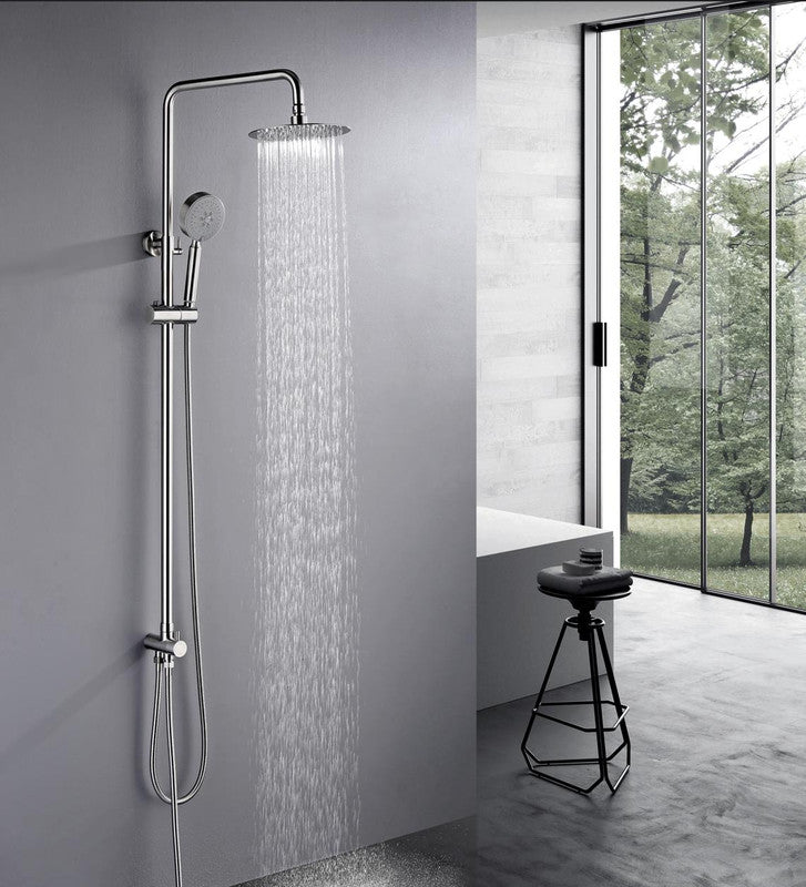 2023 Brushed Gunmetal Solid Stainless Steel 304 made shower set w diverter 200 mm head sprayer hand held head