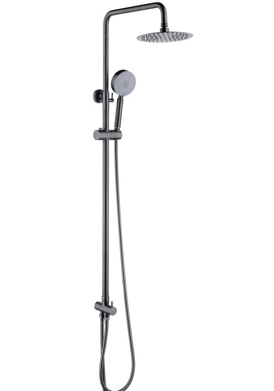 2023 Brushed Gunmetal Solid Stainless Steel 304 made shower set w diverter 200 mm head sprayer hand held head