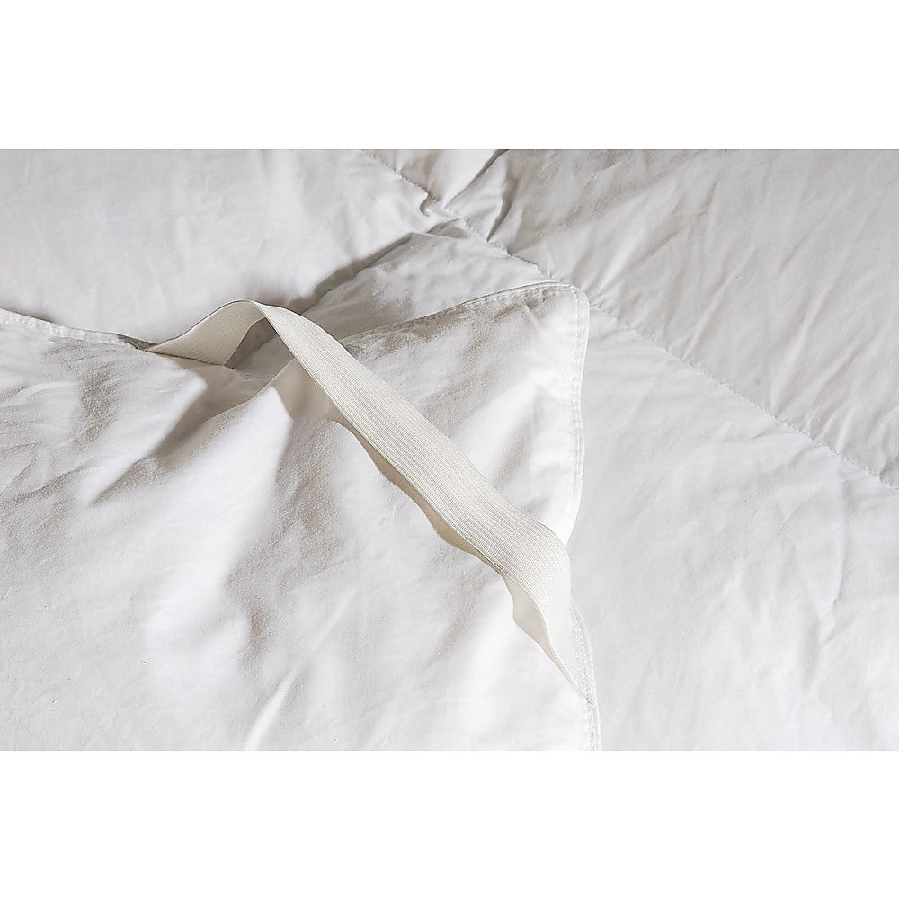 100% White Duck Feather Mattress Topper -QUEEN