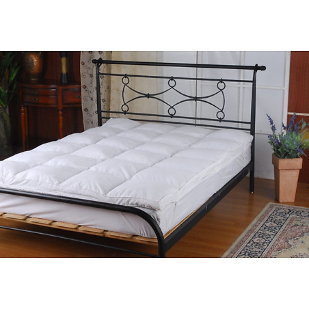 100% White Duck Feather Mattress Topper -QUEEN