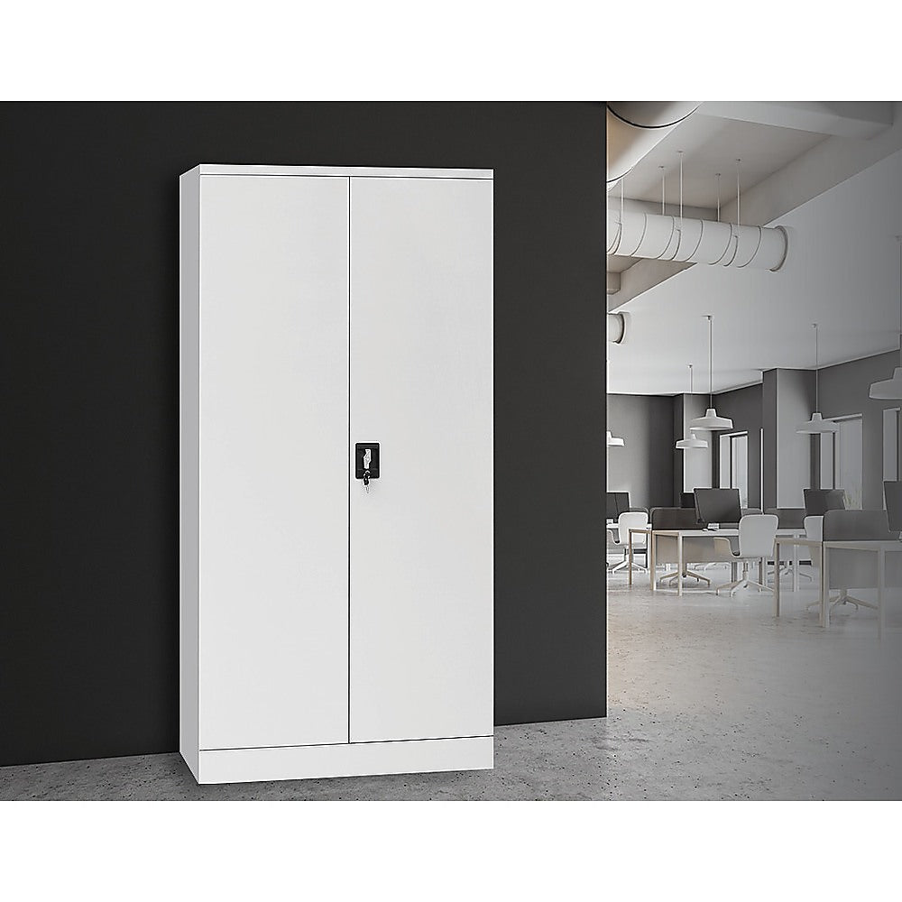 Two-Door Shelf Office Gym Filing Storage Locker Cabinet Safe