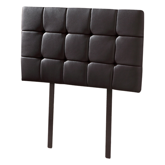 PU Leather Single Bed Deluxe Headboard Bedhead - Black