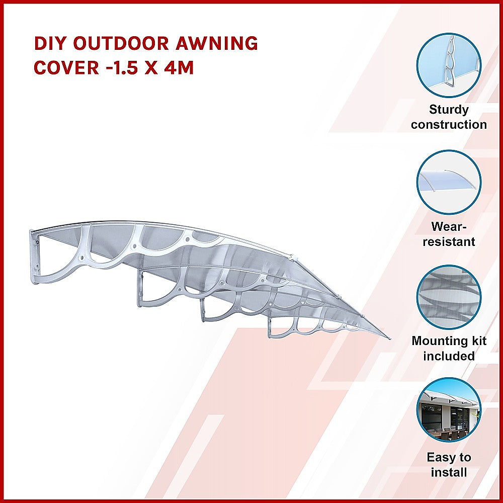 DIY Outdoor Awning Cover -1.5 x 4m