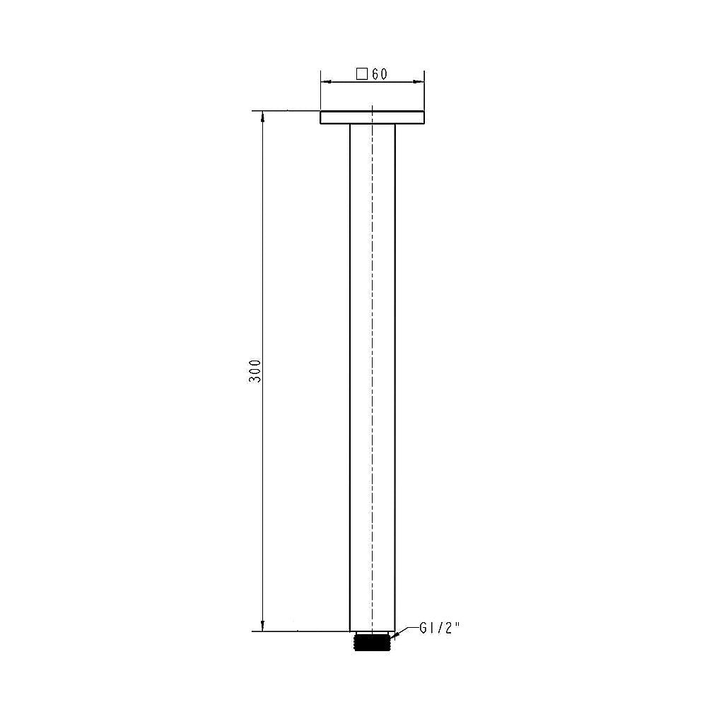 Shower Head Arm Wall Connector Bathroom Rainforest ShowerHead