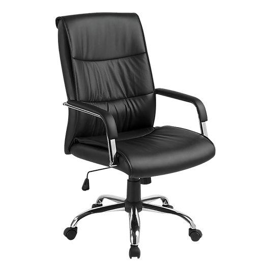 PU Leather Office Chair Executive Padded Black