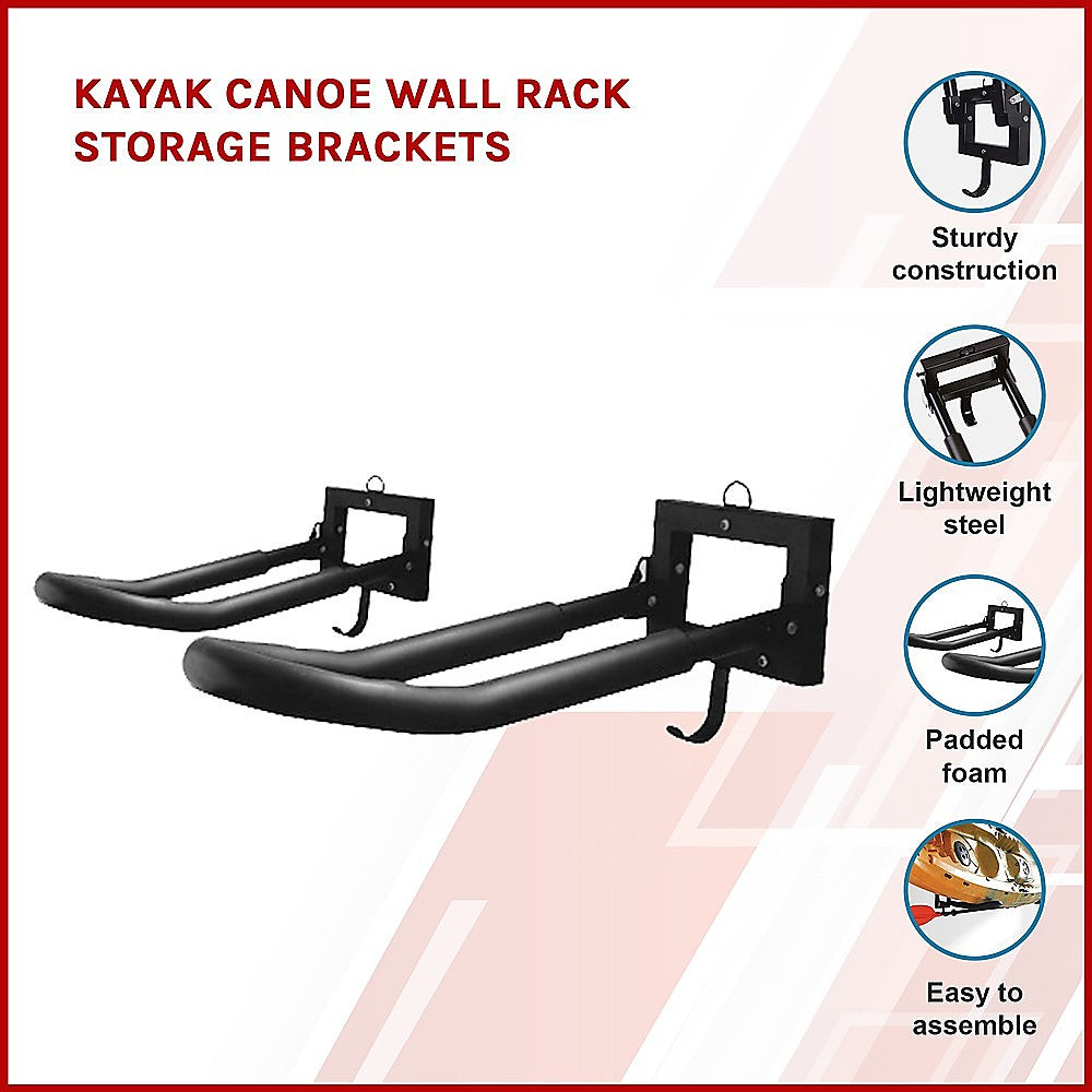 Kayak Canoe Wall Rack Storage Brackets