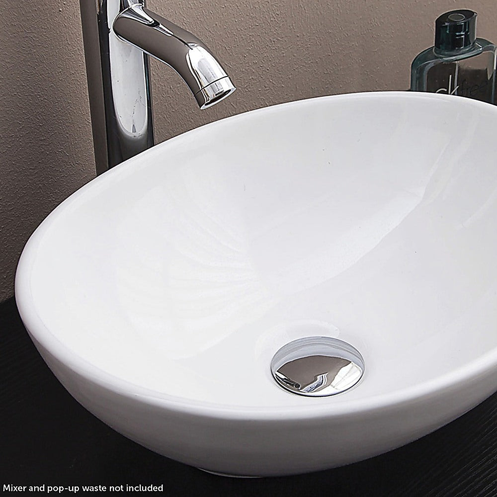 Above Counter Bathroom Vanity Oval Ceramic Basin