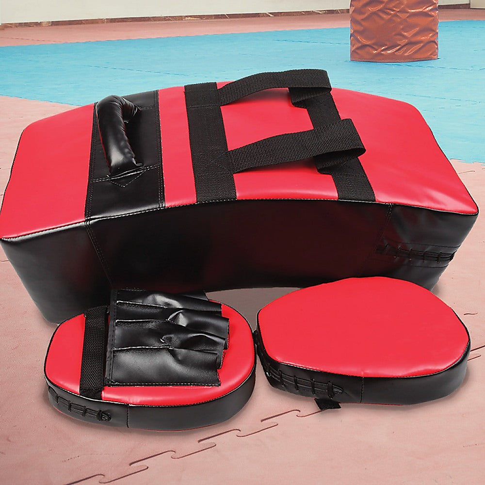 Kicking Boxing Sparring Shield & Punching Pad Mitts Combo