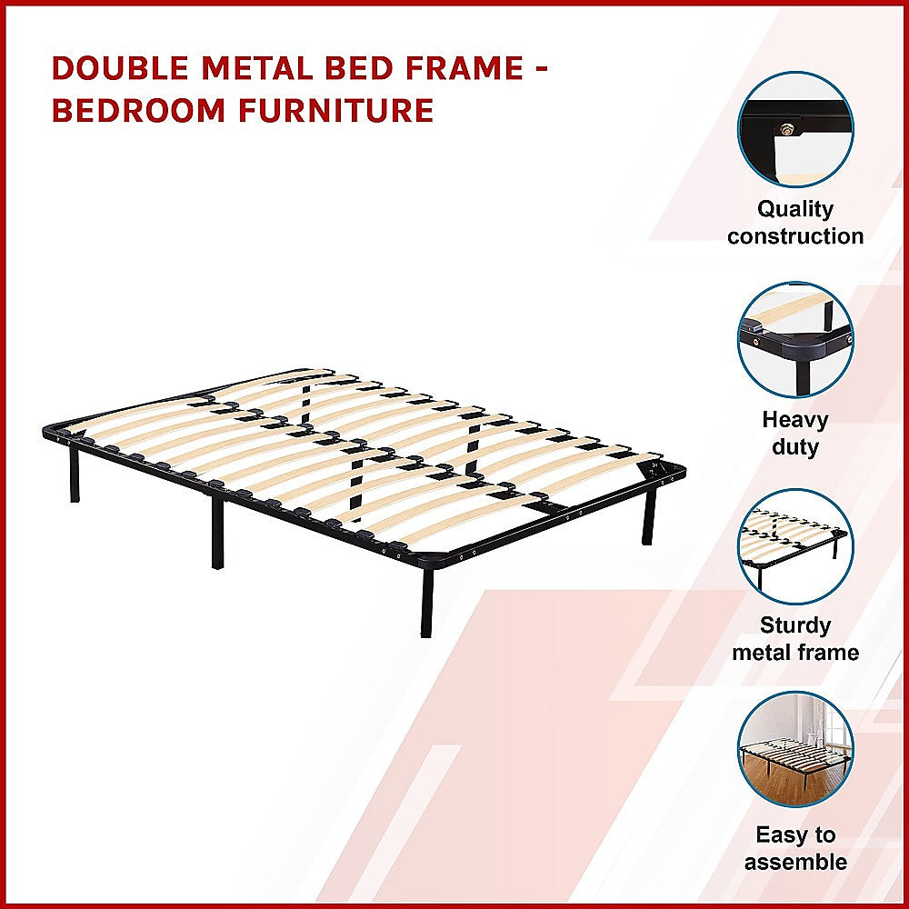 Double Metal Bed Frame - Bedroom Furniture