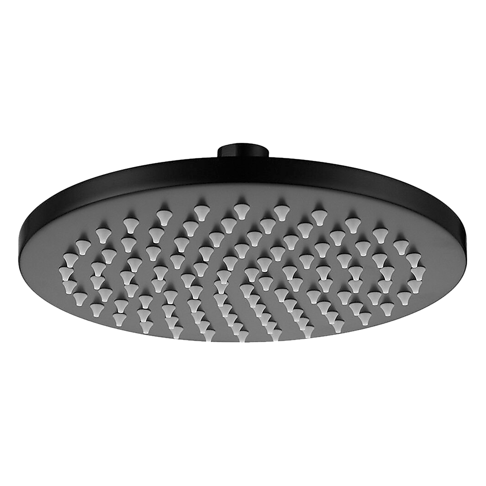 200mm Shower Head Round 304SS Electroplated Matte Black Finish