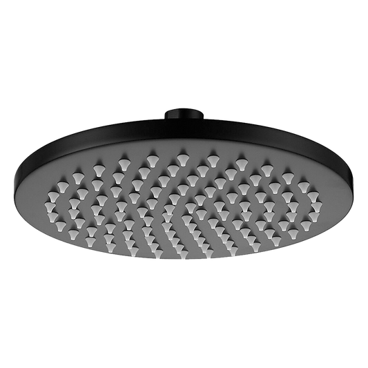 200mm Shower Head Round 304SS Electroplated Matte Black Finish