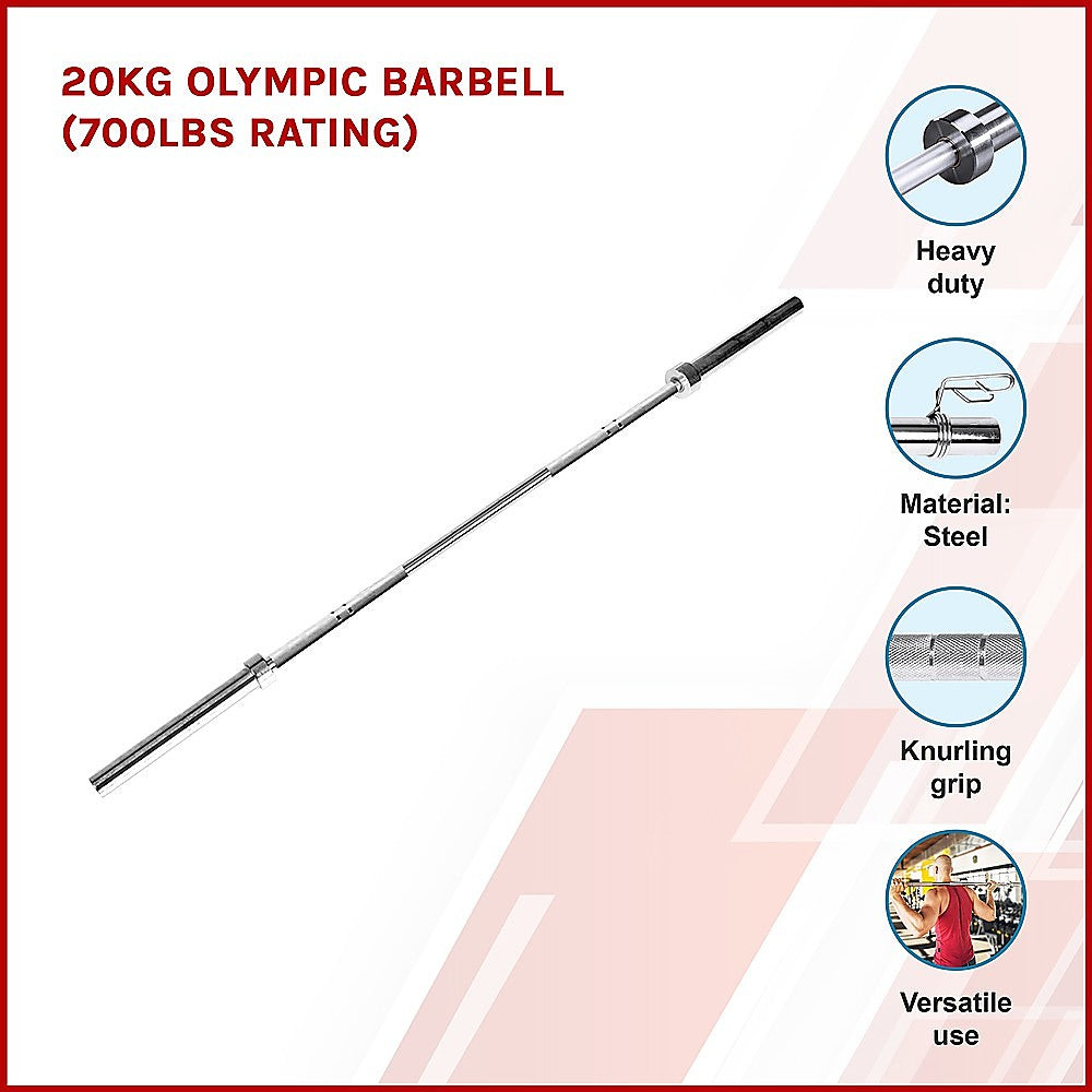 20kg Olympic Barbell (700lbs Rating)