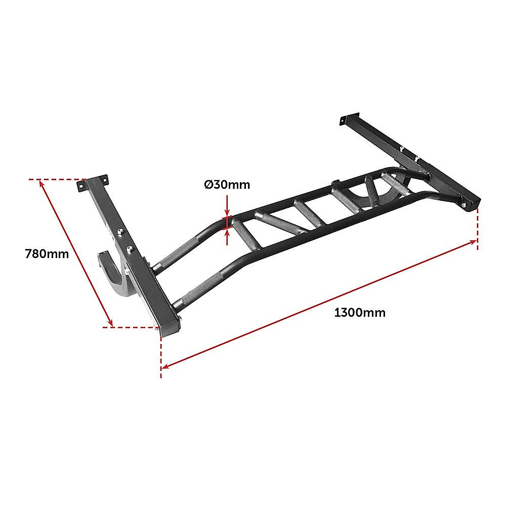 Wall Mounted Multi Grip Chin Up Bar Upper Body Training