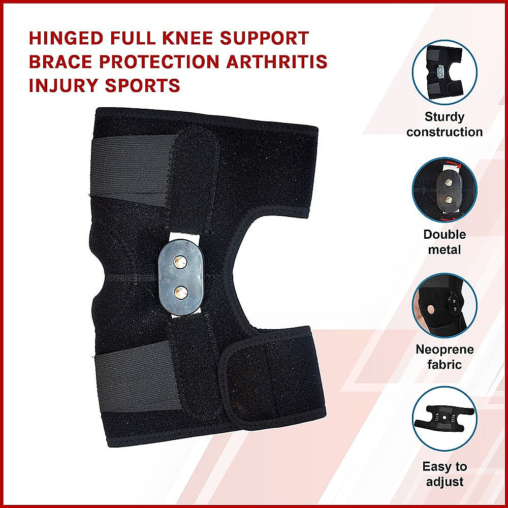 Hinged Full Knee Support Brace Protection Arthritis Injury Sports