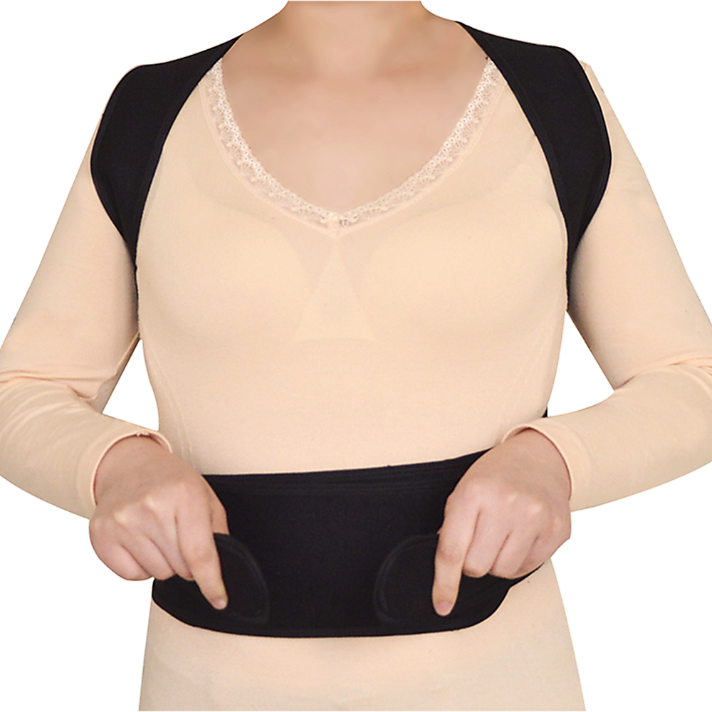 Lower Back Brace Unisex Posture Corrector Lumbar Support - Large