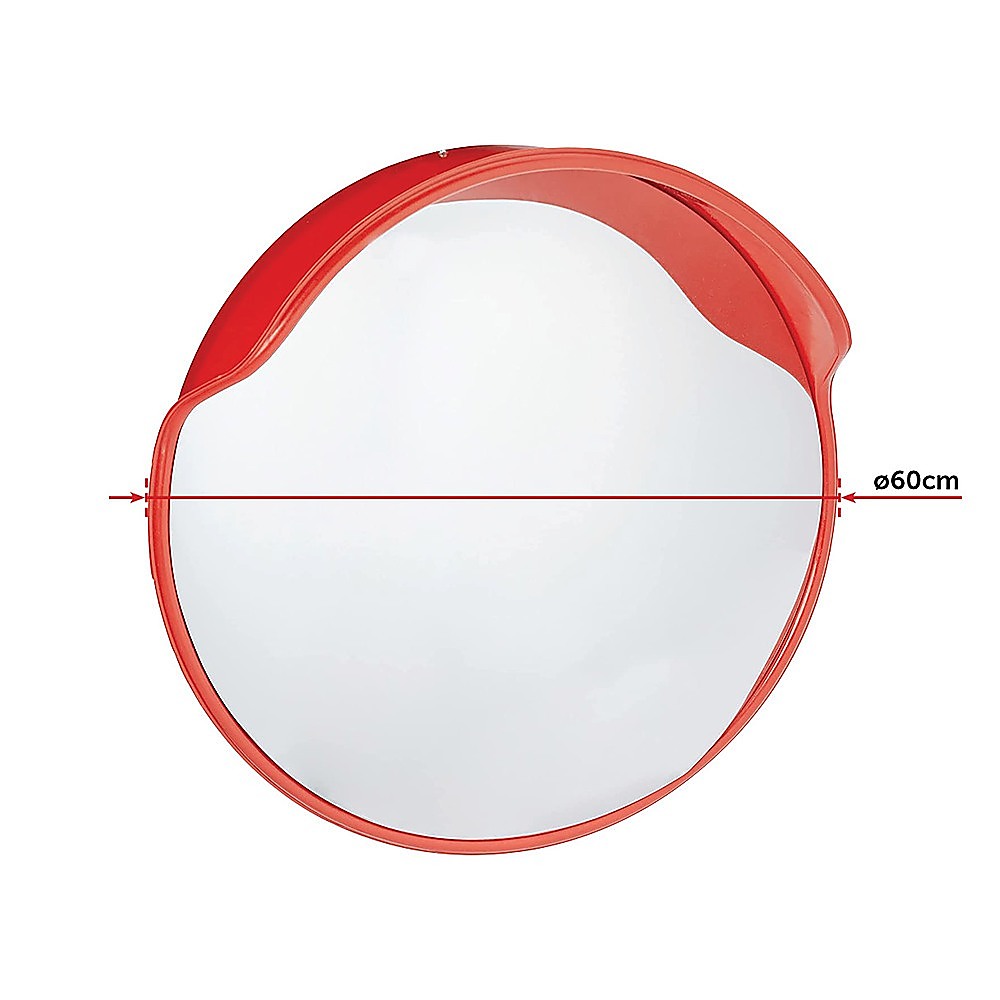 60cm Round Convex Mirror Blind Spot Safety Traffic Driveway Shop Wide Angle