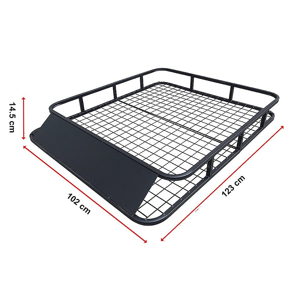 Universal Roof Rack Basket - Car Luggage Carrier Steel Cage Vehicle Cargo