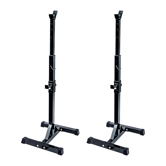 Pair of Adjustable Squat Rack Sturdy Steel Barbell Bench Press Stands GYM/HOME