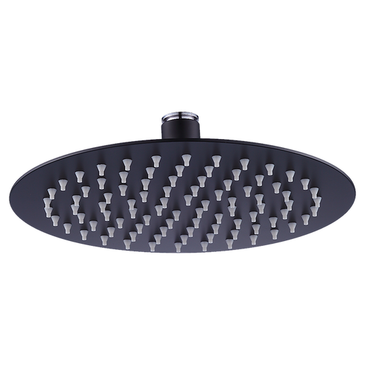 200mm Shower Head Round 304SS Electroplated Matte Black Finish