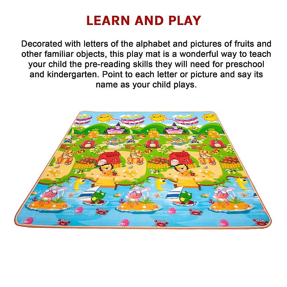 Baby Kids Play Mat Floor Rug 200x180x2CM Nontoxic Picnic Cushion Crawling