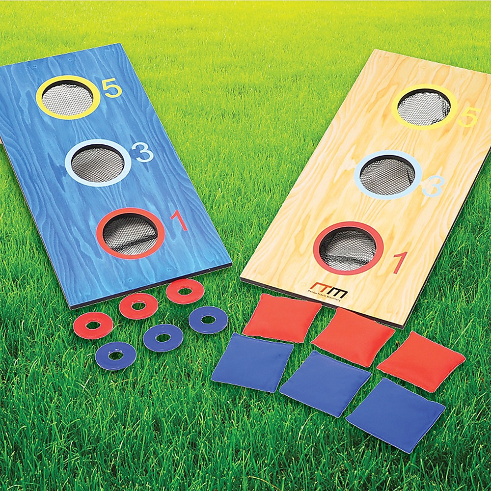 2-in-1 Three-Hole Bags and Washer Toss Combo Cornhole Portable Outdoor Games