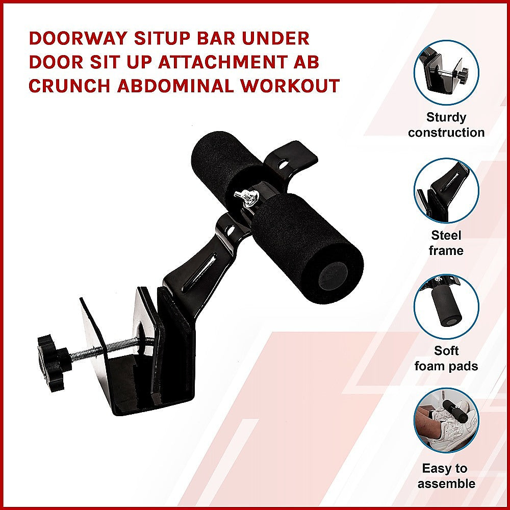 Doorway Situp Bar Under Door Sit Up Attachment Ab Crunch Abdominal Workout