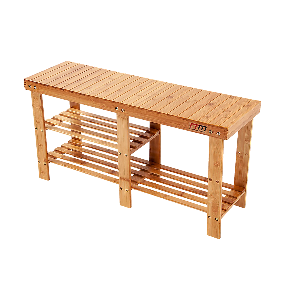 Bamboo Shoe Rack Wooden Bench Storage Organiser Cabinet Holder Stool