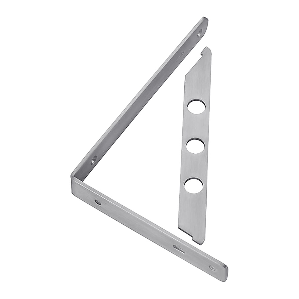 L Bracket Heavy Duty Stainless Steel Solid Shelf Support Corner Brace 2-Pack