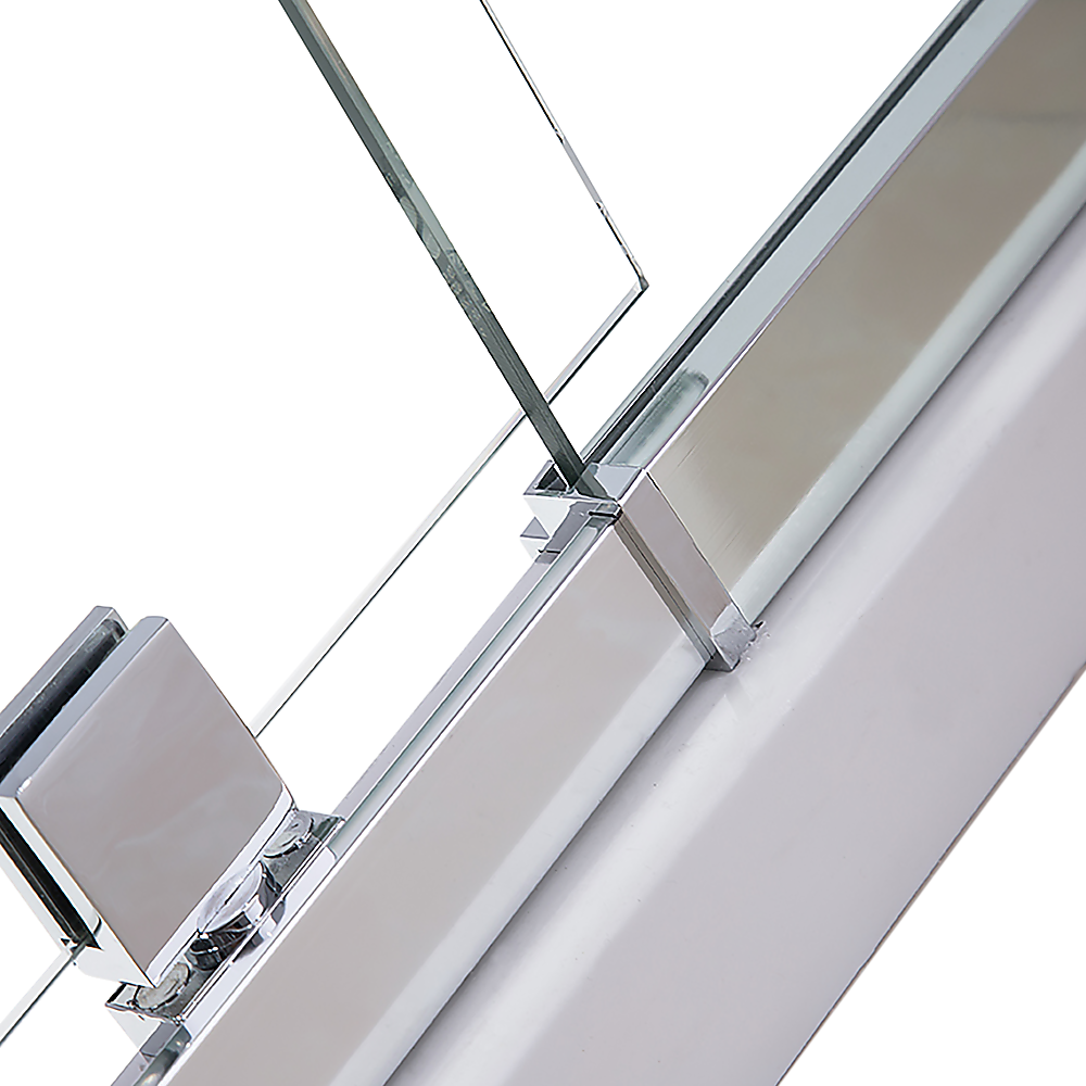 Adjustable Semi Frameless Shower Screen (114~122) x 195cm Australian Safety Glass