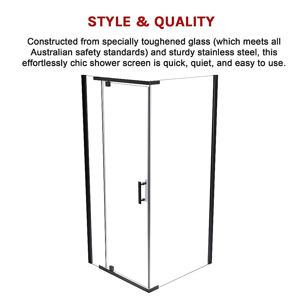 Shower Screen 1000x700x1900mm Framed Safety Glass Pivot Door By Della Francesca