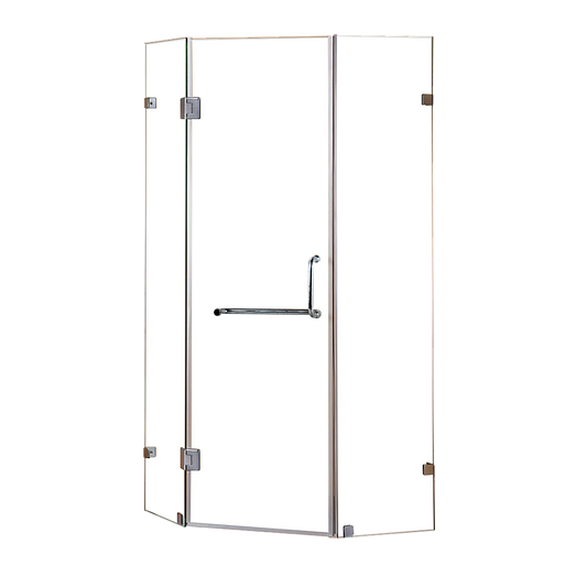 900 x 900mm Frameless 10mm Glass Shower Screen By Della Francesca