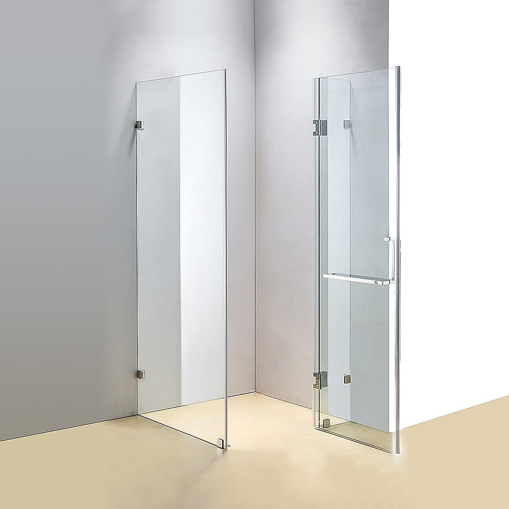 1100 x 800mm Frameless 10mm Glass Shower Screen By Della Francesca