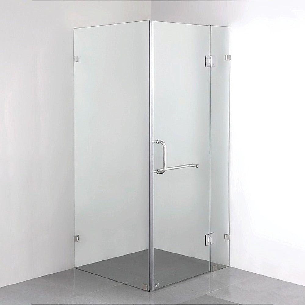 900 x 800mm Frameless 10mm Glass Shower Screen By Della Francesca