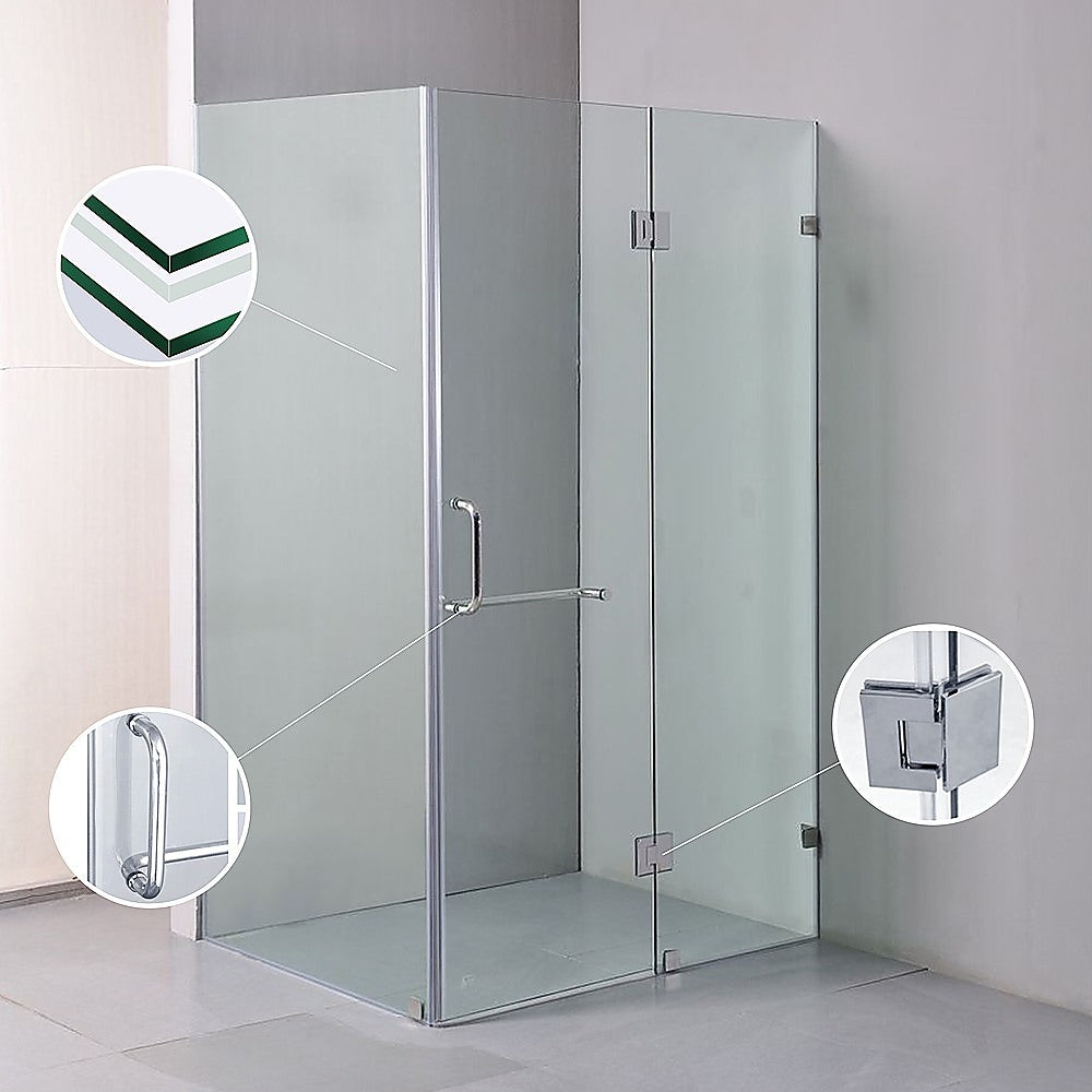 1200 x 700mm Frameless 10mm Glass Shower Screen By Della Francesca