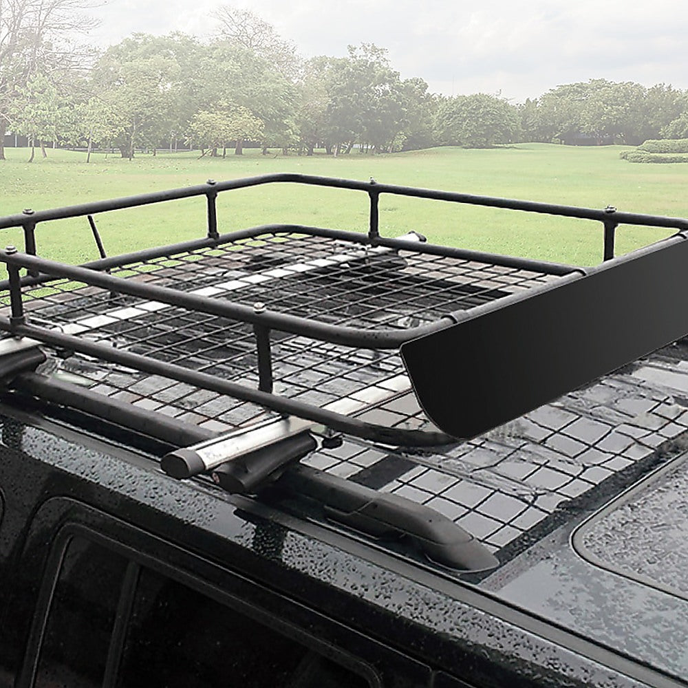 Universal Roof Rack Basket - Car Luggage Carrier Steel Cage Vehicle Cargo