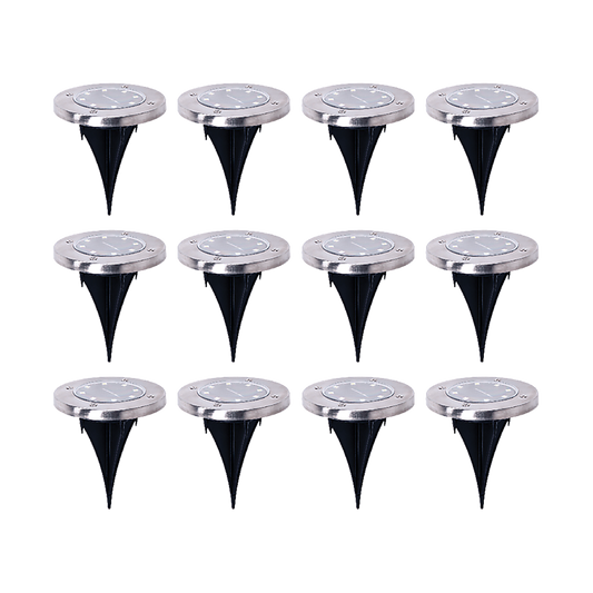 12x Solar Powered LED Buried Inground Recessed Light Garden Outdoor Deck Path