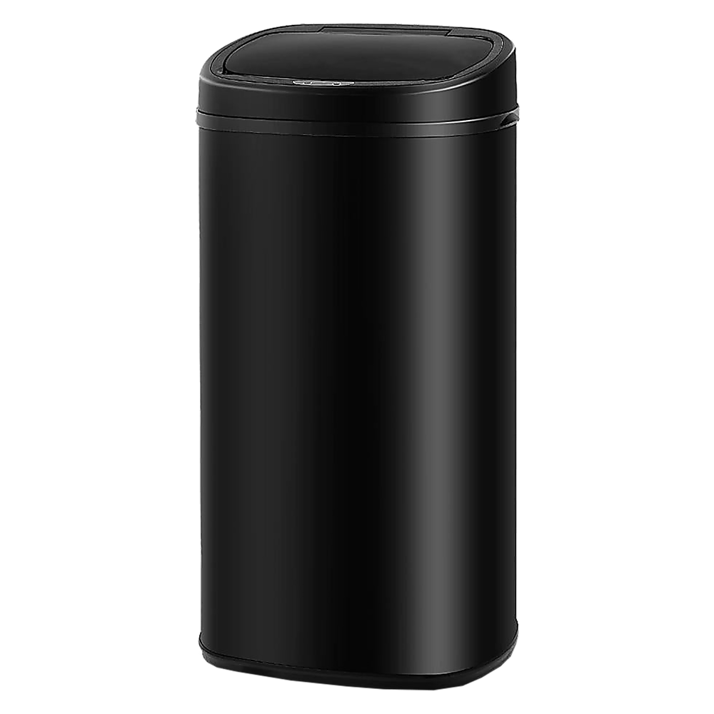 68L Motion Sensor Bin Automatic Stainless Steel Kitchen Rubbish Trash - Black