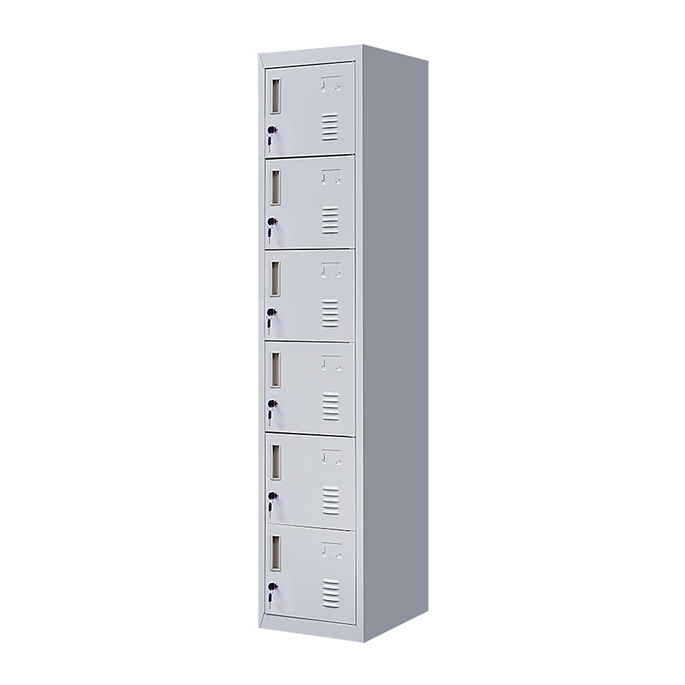 6-Door Locker for Office Gym Shed School Home Storage