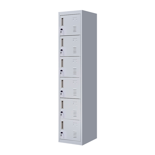 6-Door Locker for Office Gym Shed School Home Storage