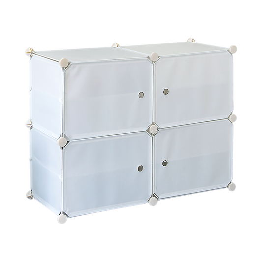 White Cube DIY Shoe Cabinet Rack Storage Portable Stackable Organiser Stand