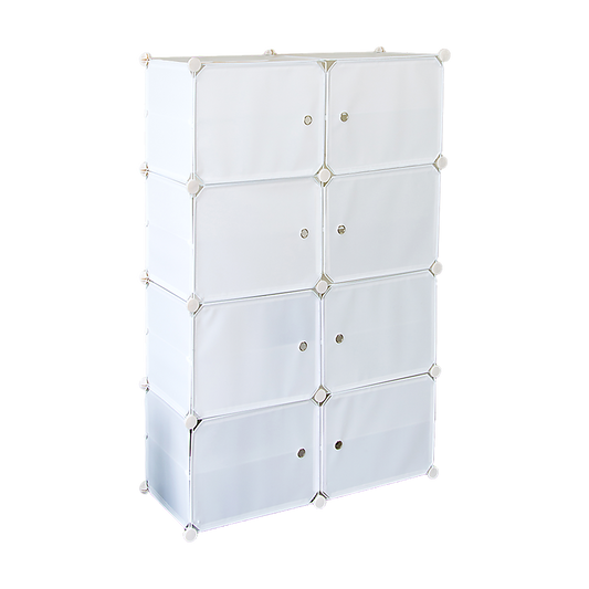 White Cube DIY Shoe Cabinet Rack Storage Portable Stackable Organiser Stand