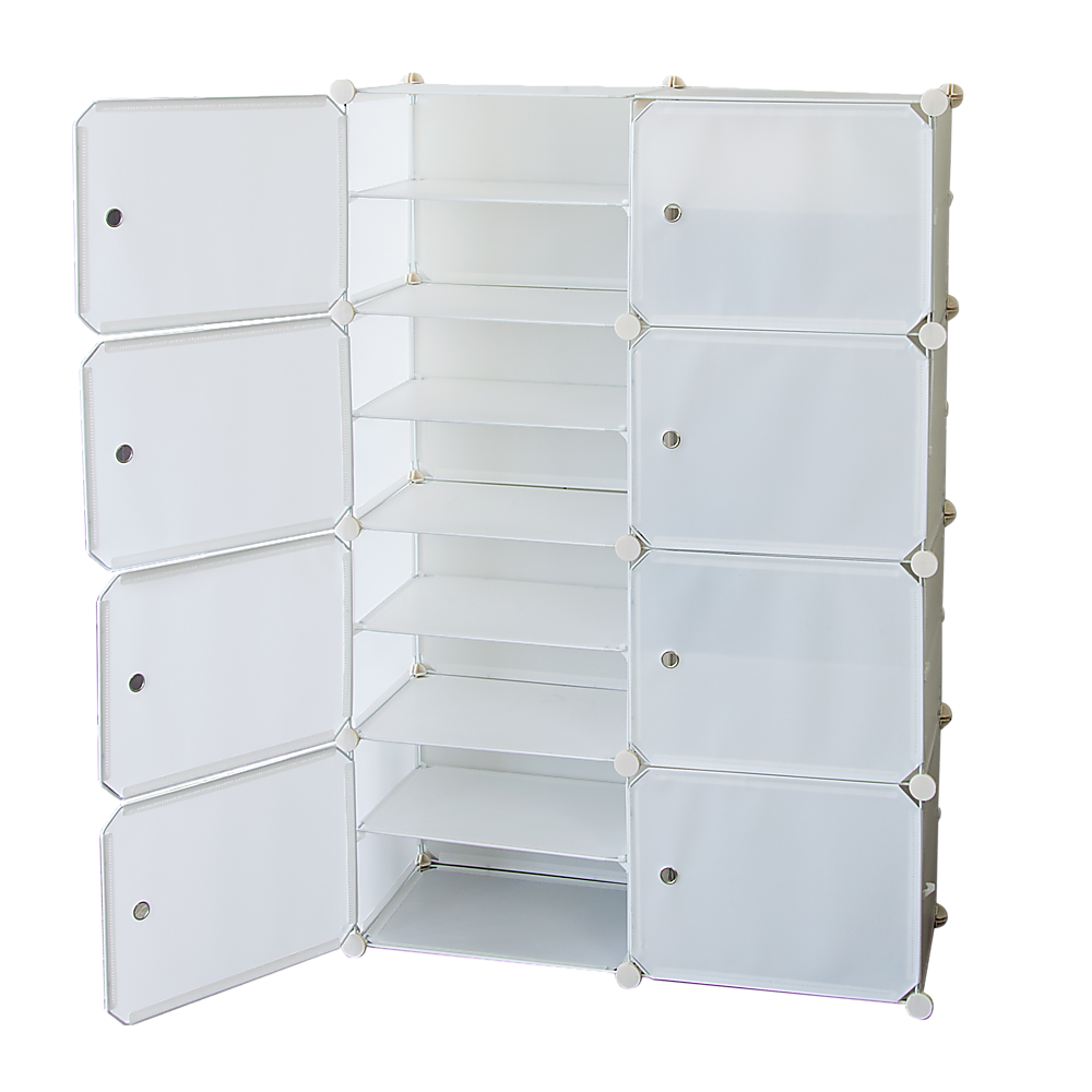 White Cube DIY Shoe Cabinet Rack Storage Portable Stackable Organiser Stand