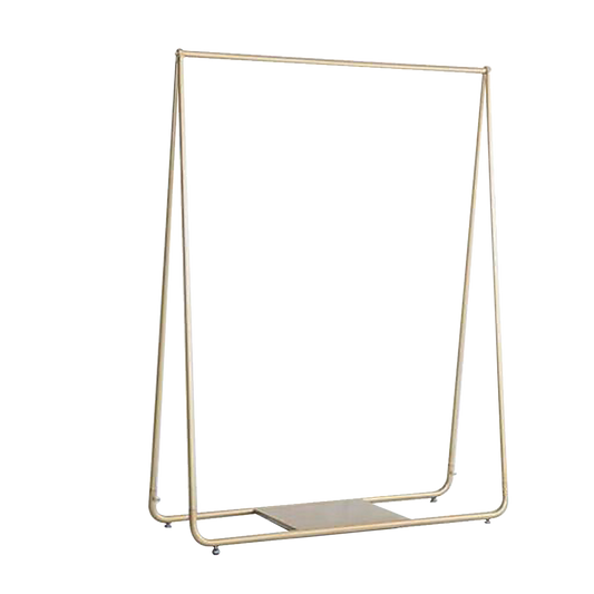 Gold Clothing Retail Shop Commercial Garment Display Rack