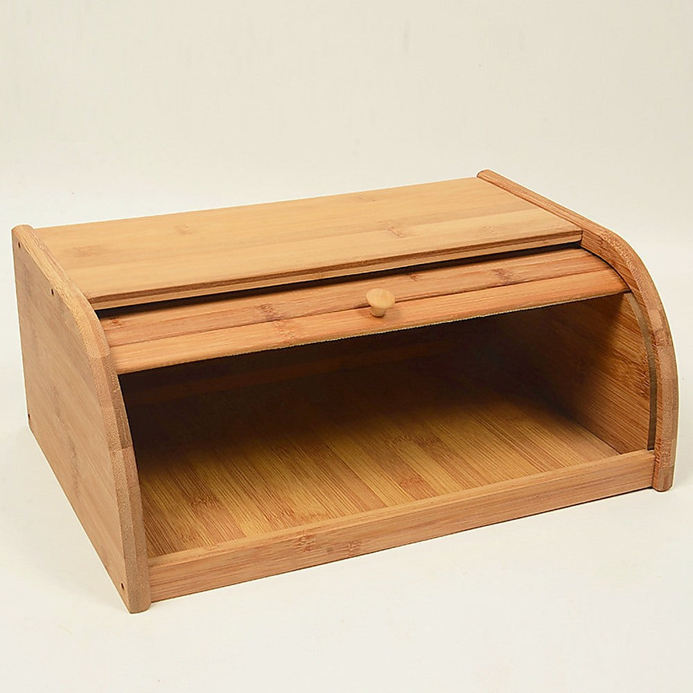 Bamboo Bread Bin Storage Box Kitchen Loaf Pastry Container