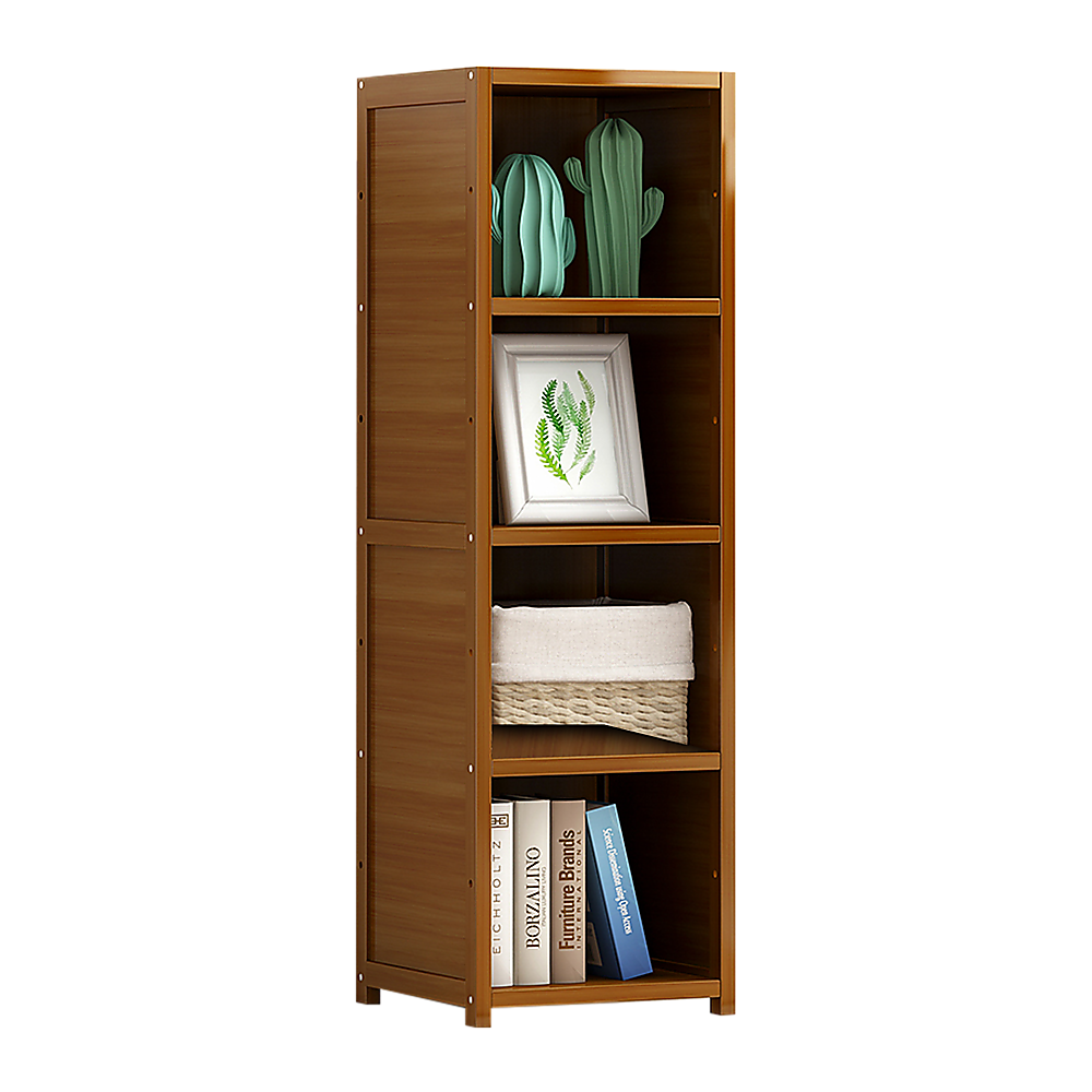 Bamboo Shelf Bookcase Display Storage Rack Stand Livingroom Bedroom