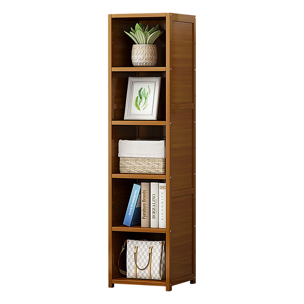 Bamboo Shelf Bookcase Display Storage Rack Stand Livingroom Bedroom