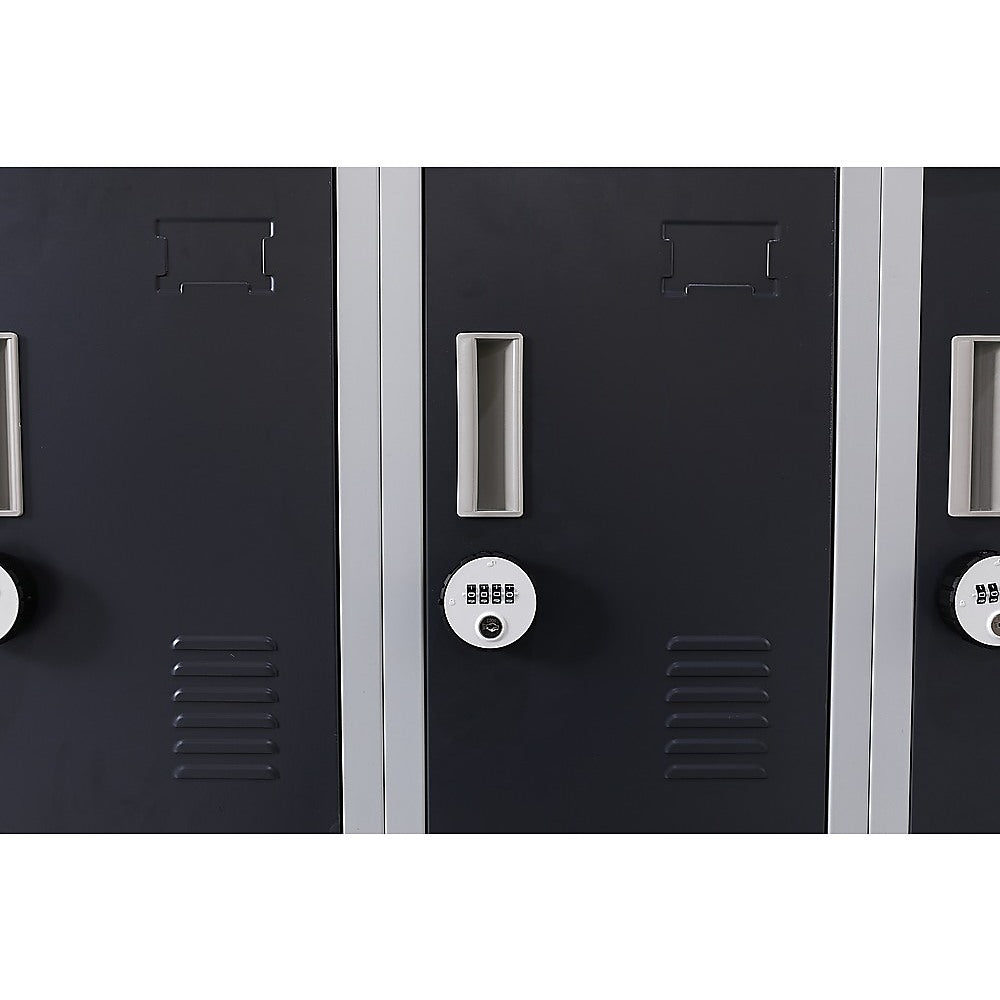 12-Door Locker for Office Gym Shed School Home Storage - 4-Digit Combination Lock