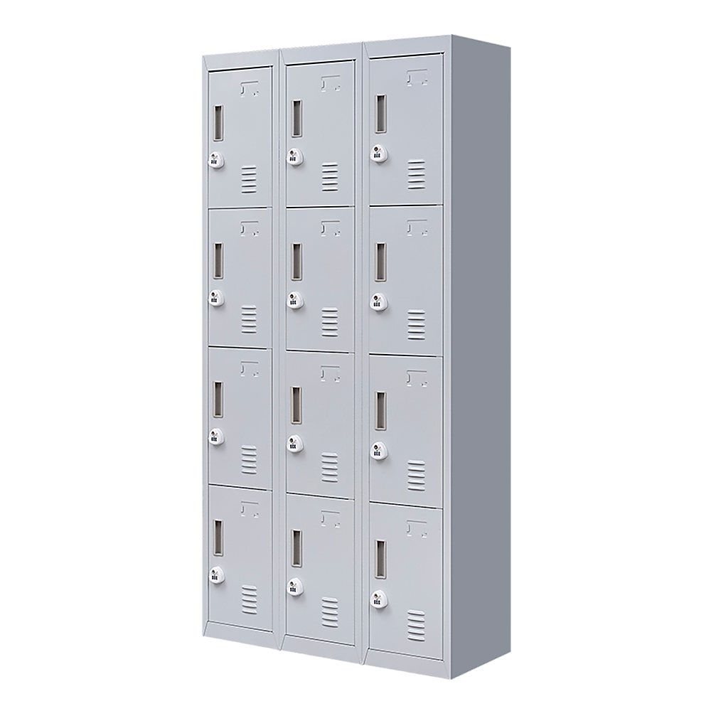 12-Door Locker for Office Gym Shed School Home Storage - 3-Digit Combination Lock