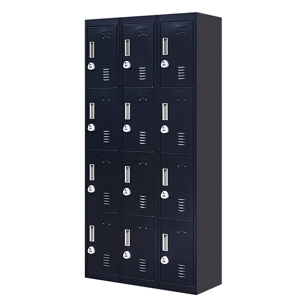 12-Door Locker for Office Gym Shed School Home Storage - 3-Digit Combination Lock