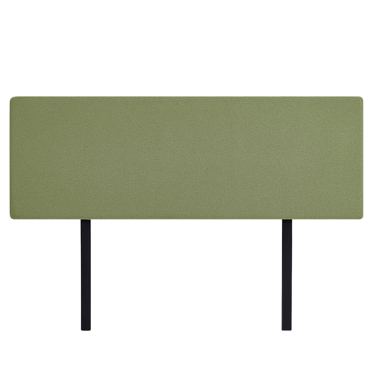 Linen Fabric King Bed Deluxe Headboard Bedhead - Olive Green